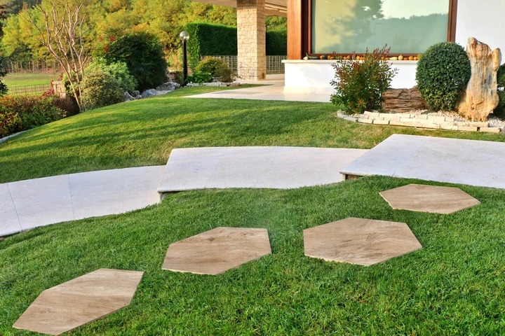Staptegel Hexagons Foresta Chiaro o 60x52x2cm Bruin