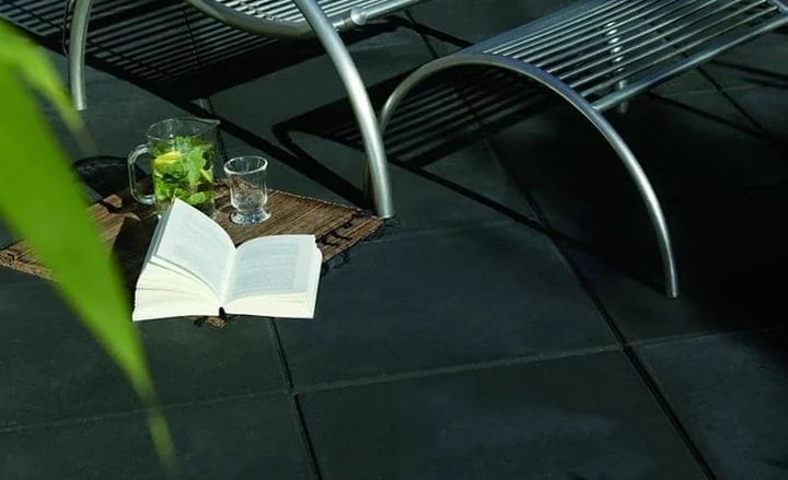Optimum Tegel met Facet Zwart 30x30x4,5 Excluton betontegel
