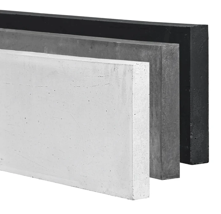 Beton-onderplaat Zaan wit/grijs H24xD3,5xL180cm 24x3.5x180cm Grijs,                                                             Wit