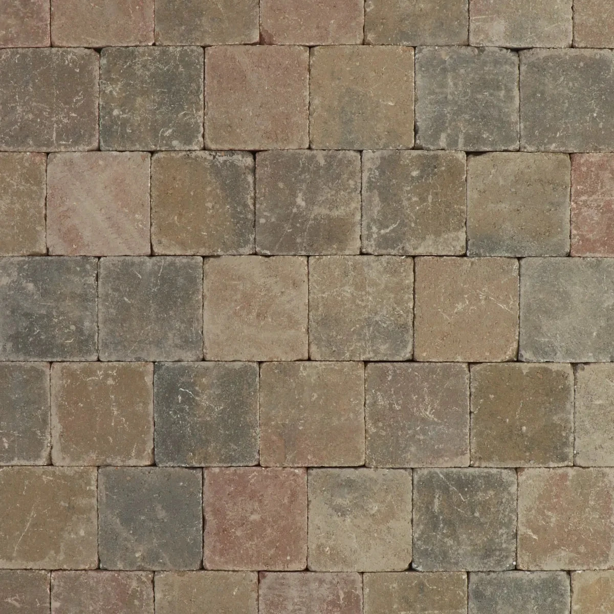 Trommelsteen 15x15x6 brons genuanceerd 15x15x6cm