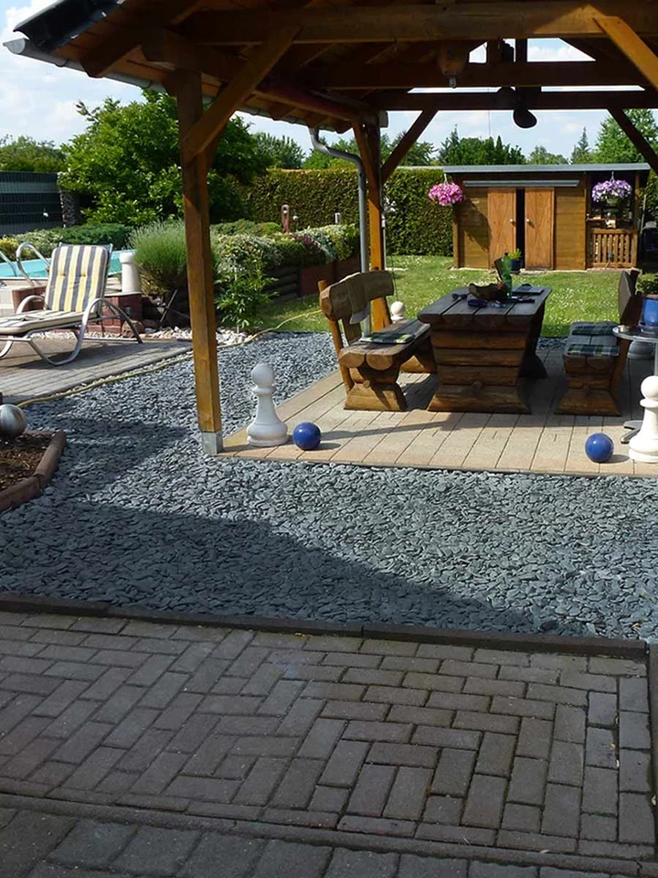 Flat pebbles zwart 30/60mm