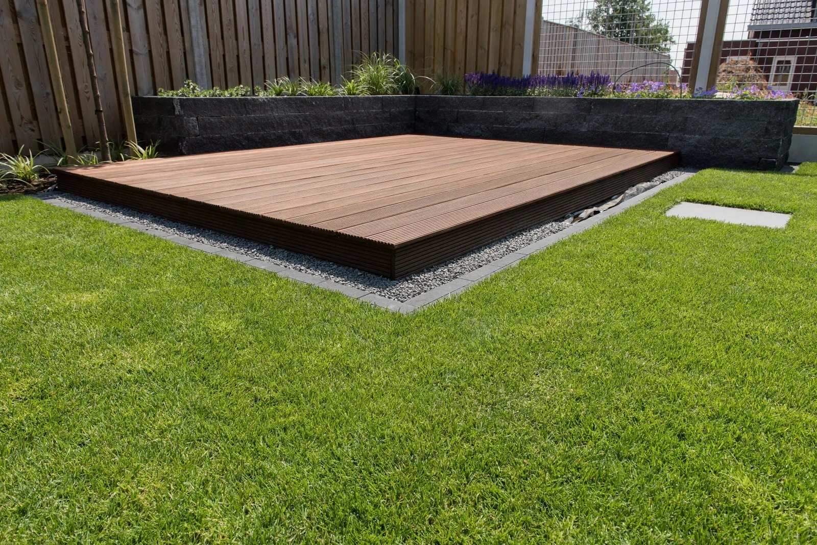 Bangkirai terrasplank glad/grof Premium 2,5x14,5x396cm 14.5x2.5x396cm Bruin