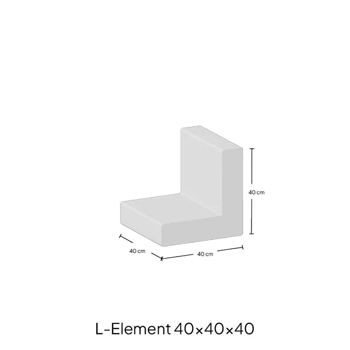 L-Element 40x40x40cm Antraciet