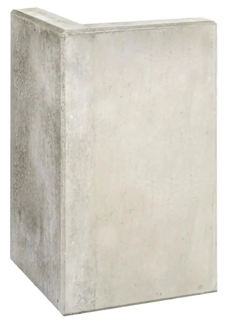 Hoek-L-Elementx10cm Zichtbeton 50x140x50cm Grijs