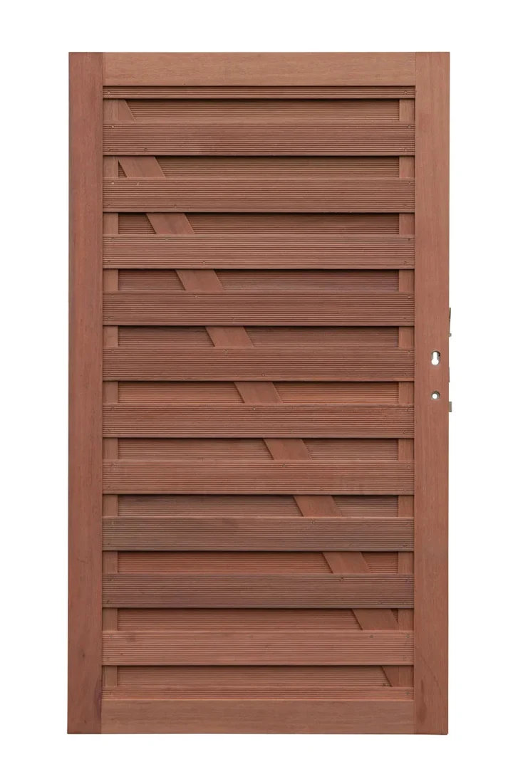 Keruing elegant poort 14 met slot 100x180cm incl. aanslaglat 100x180x3cm