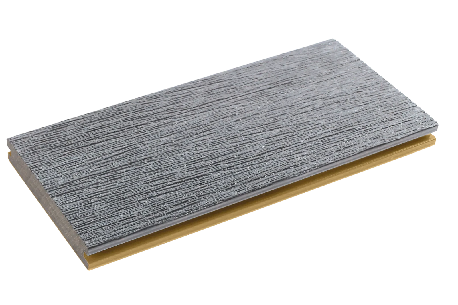 WPC Terrasplank Massief Vintage 2,3x13,8x400cm Lunar Grey/Ce 13.8x2.3x400cm Geel, Grijs