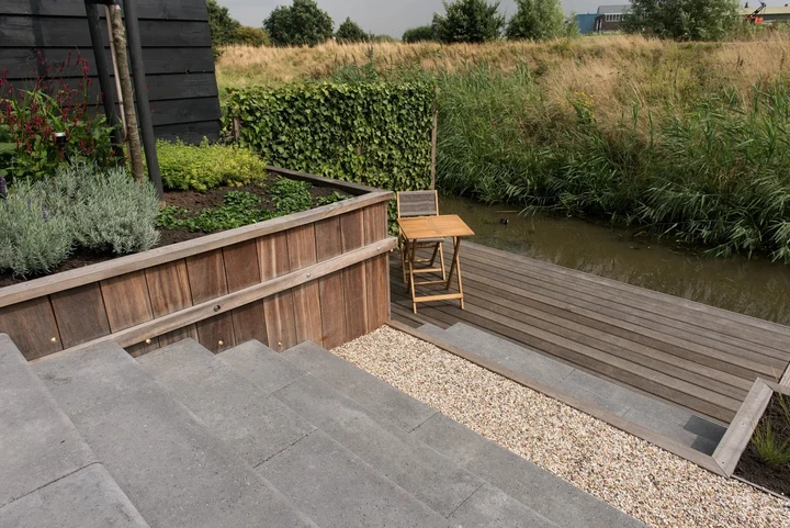 Schellevis Oudhollands Antra Traptrede 100x40x20 100x40x20cm Antraciet