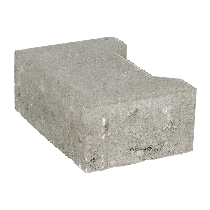 Ecotop Base Randsteen 20x13,4/11,5x8 normaal facet grijs KOMO PL2 20x13,4x8cm Grijs