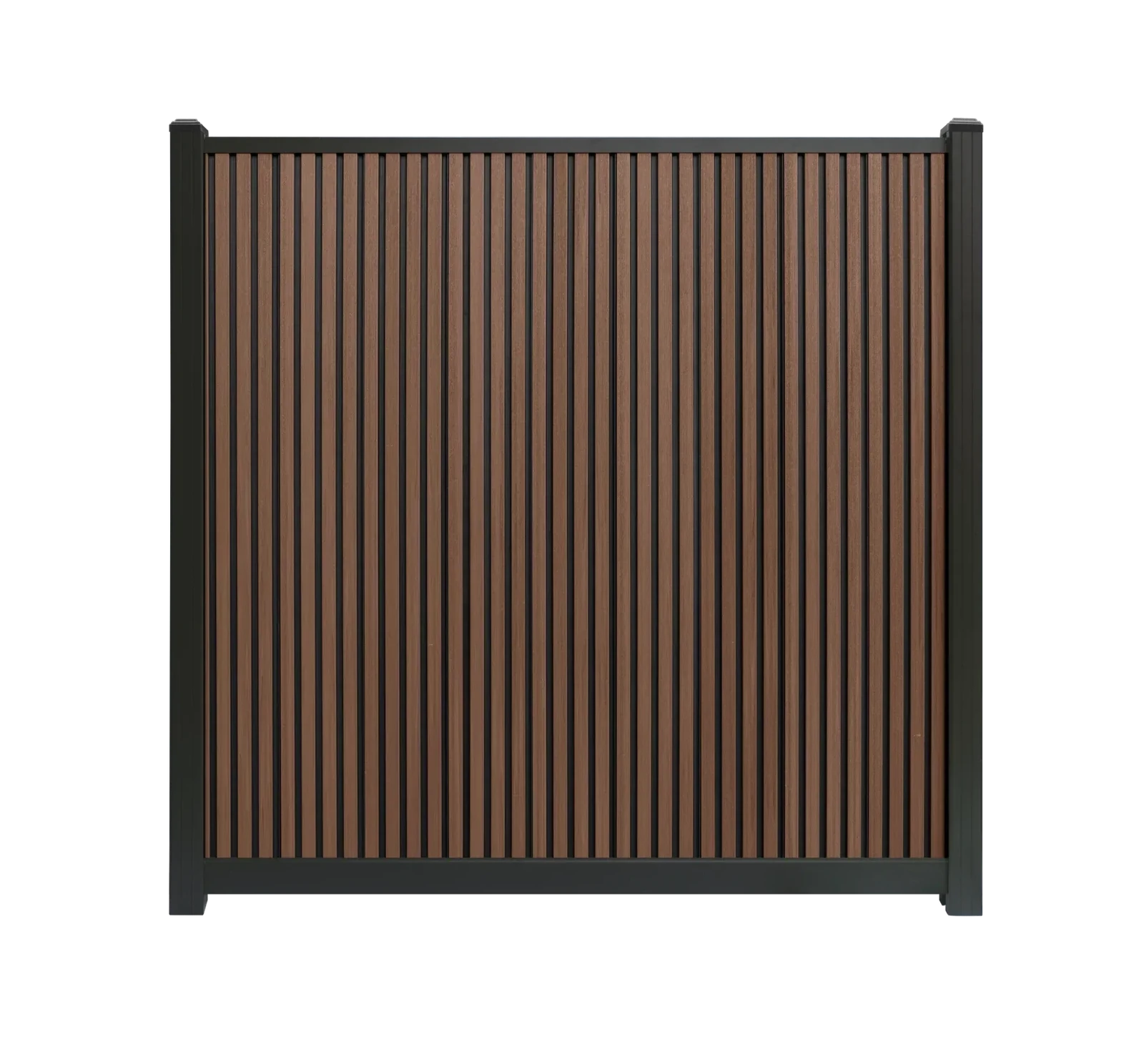 Composiet schutting Rhombus Walnoot Verticaal Highlander composiet schuttingen