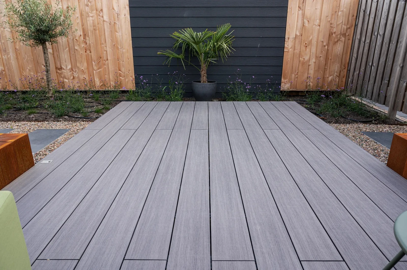 WPC Terrasplank Massief Vintage 2,3x21x400cm Lunar Grey/Ceda 21x2.3x400cm Geel, Grijs