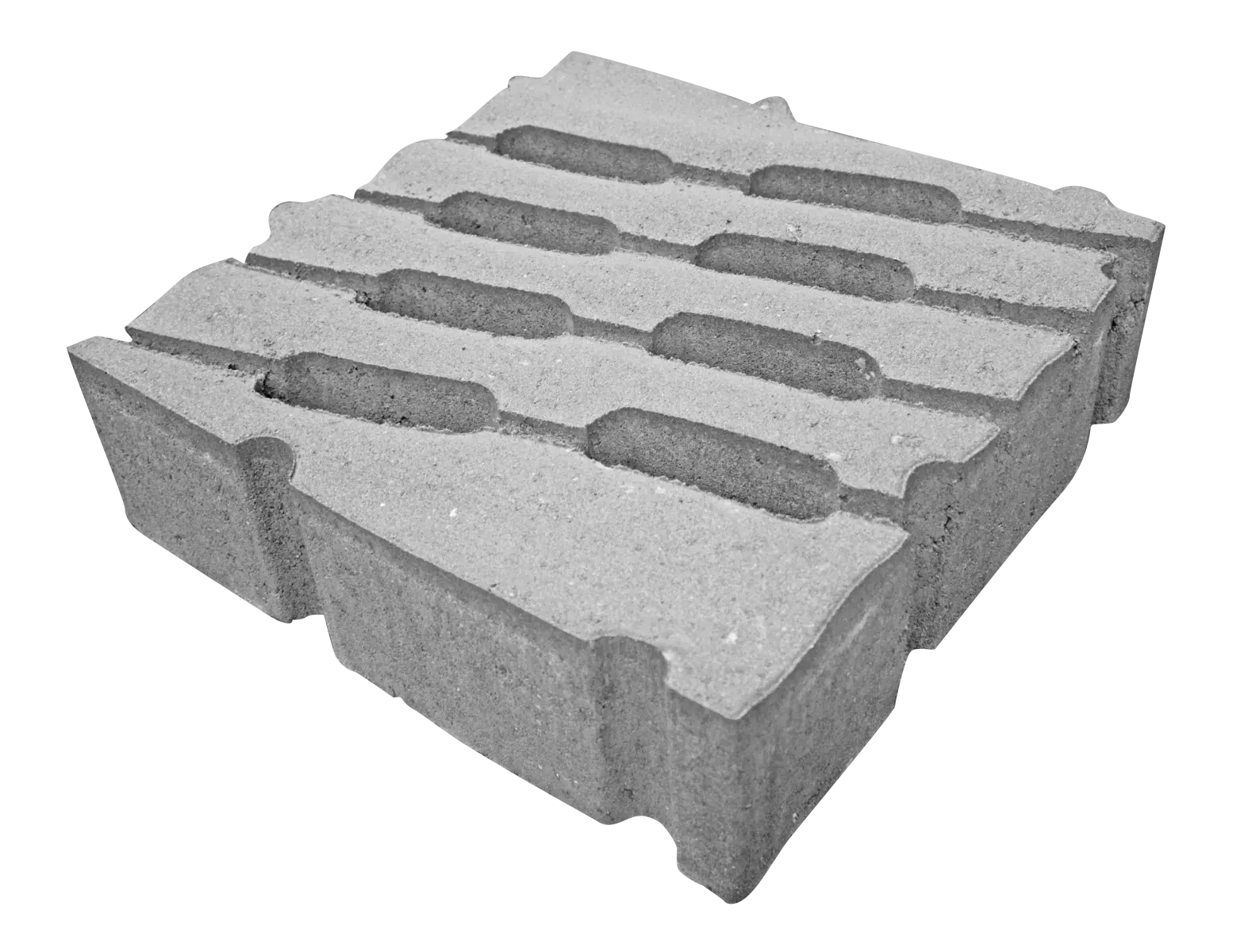 Grasbetontegel type M 40x40x12(meander) rondom hol-dol verbinding K85910 BK25 40x40x12cm
