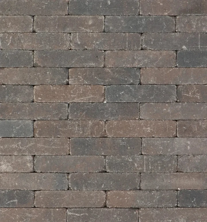 Trommelsteen 20x5x7 bruin/zwart genuanceerd 7x5x20cm
