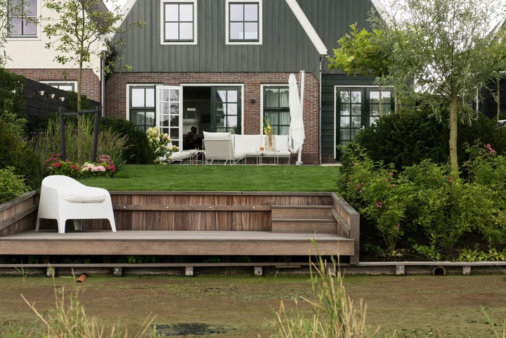 Bangkirai terrasplank v-groeven Premium 1,6x14,5x396cm 14.5x1.6x396cm Bruin