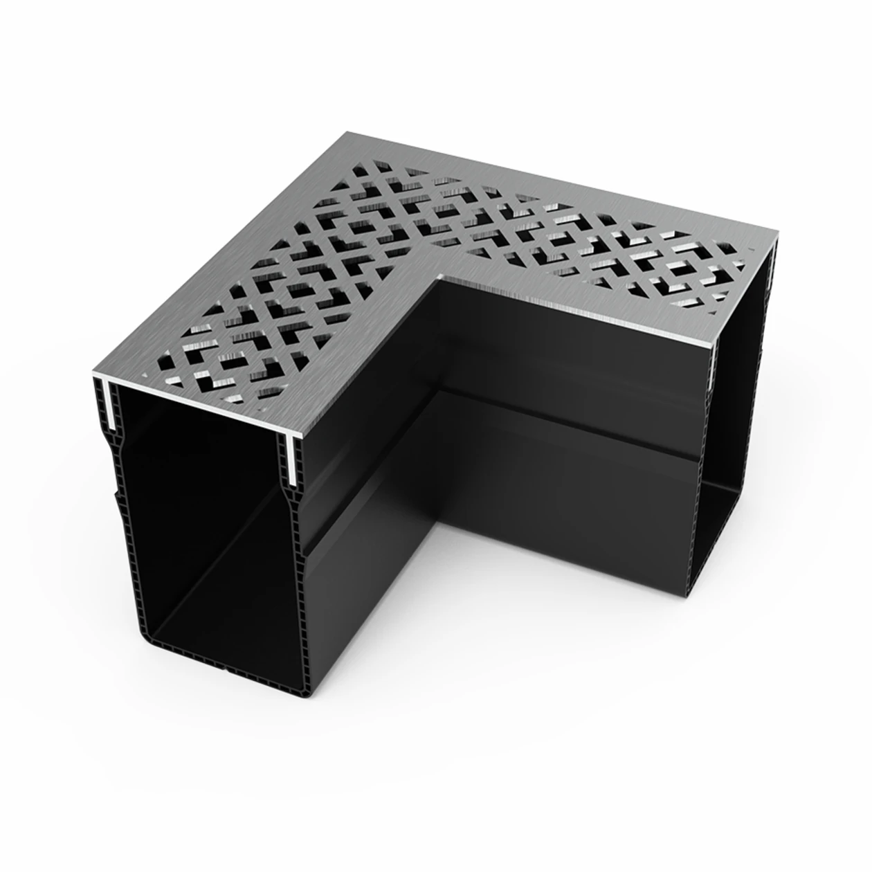 Gardendrain Corner RVS-Inox Diamond Line 65/100 mm