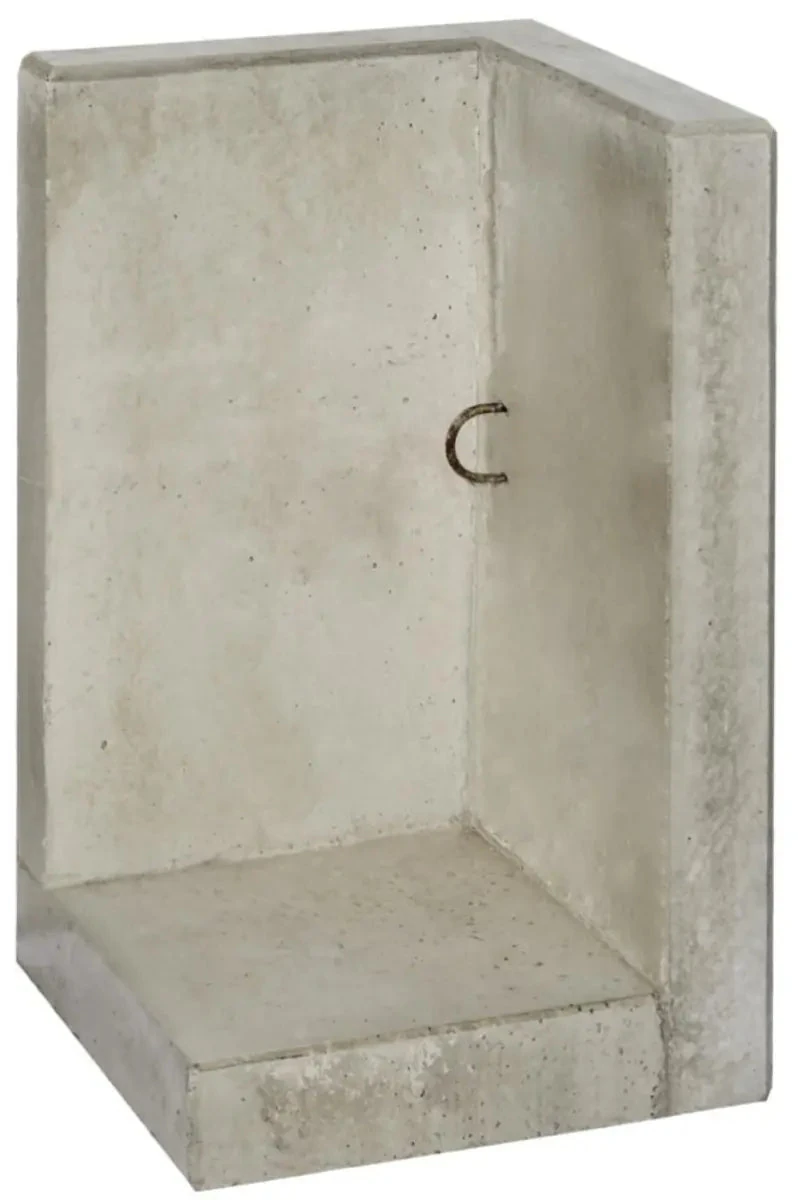 Hoek-L-Elementx10cm Zichtbeton 50x140x50cm Grijs