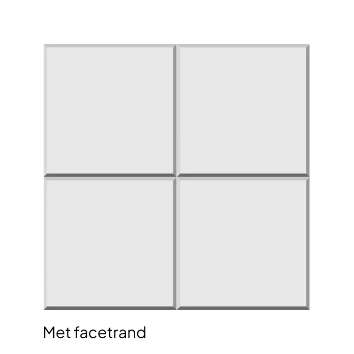 Grootformaat tegel 40x60x5 facet KOMO zwart Klein pakket 60x40x5cm Zwart