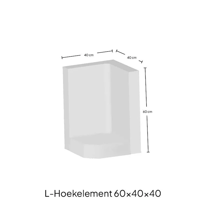 L-Hoekelement Antra 40x60x40cm Antraciet